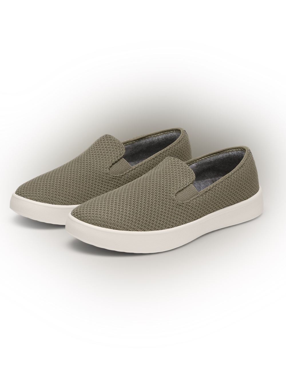 Allbirds Womens Olive Slip-On Knit Loafers